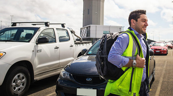 Cars parked outdoors at Adelaide Airport